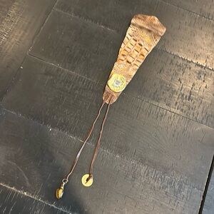 Signed Bask Leather Animal Tigers Eye Charms Piece ???